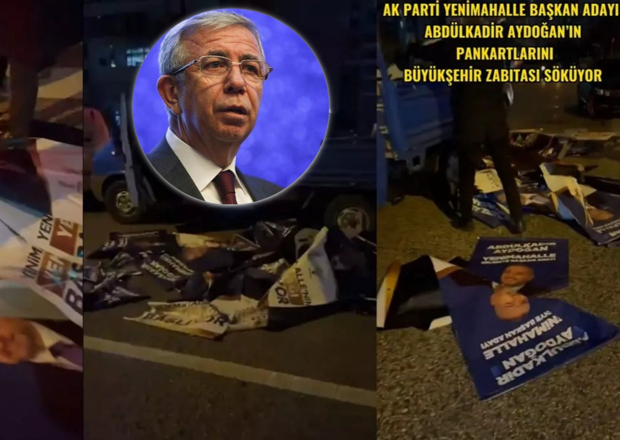 Mansur Yavaş'tan yeni skandal: AK Parti adayı Abdülkadir Aydoğan’ın afişlerini toplattı!