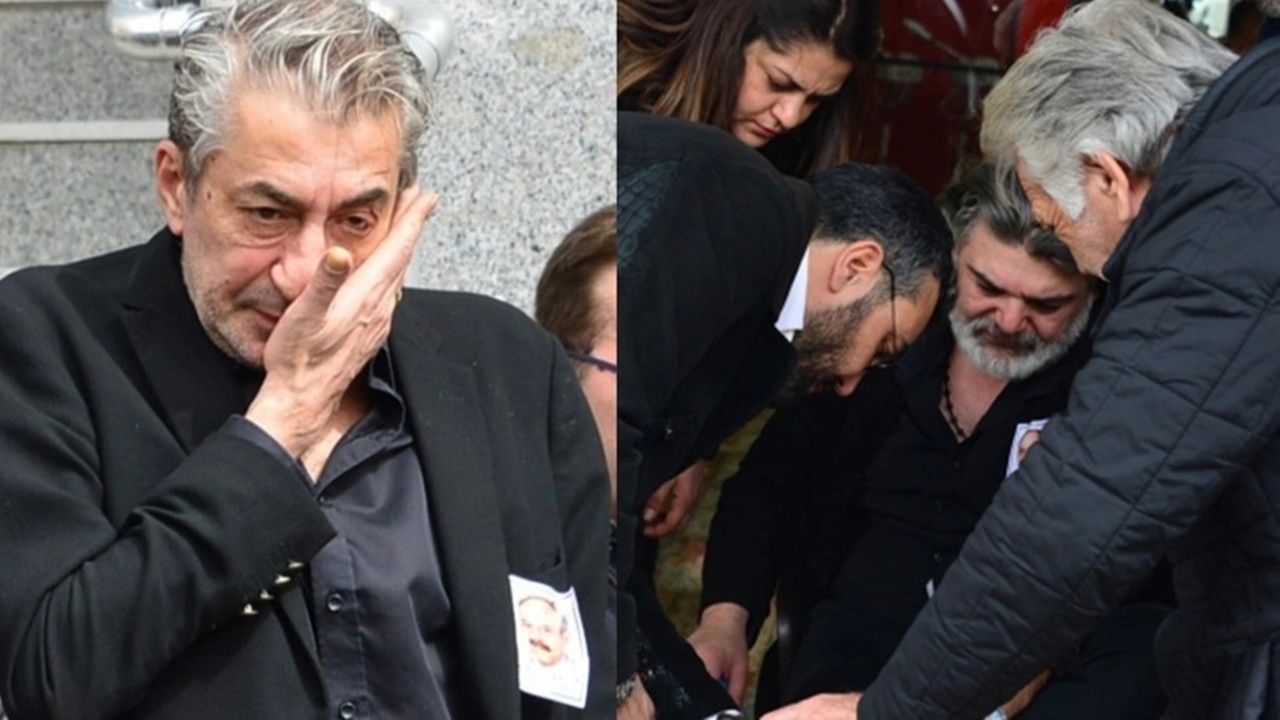 Erkan Petekkaya'nın babası son yolculuğuna uğurlandı! Saruhan Hünel cenazede bir vatandaşa aracıyla çarptı