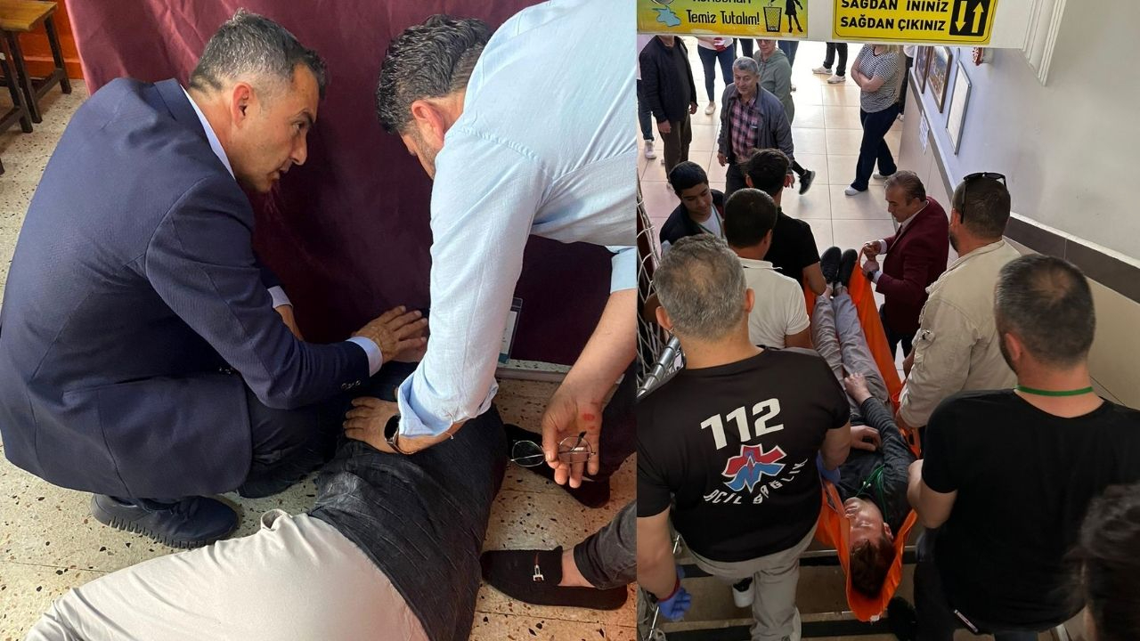 Rahatsızlanan müşahide ilk müdahaleyi doktor başkan adayı yaptı