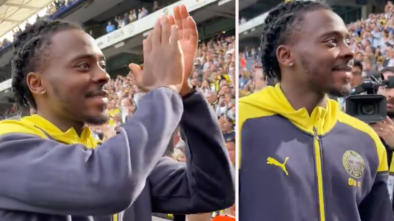 Fenerbahçe'nin tarihi kongresine damga vuran an! Başkan Ali Koç, Trabzonspor maçının olay adamı Osayi Samuel ile tribünleri selamladı