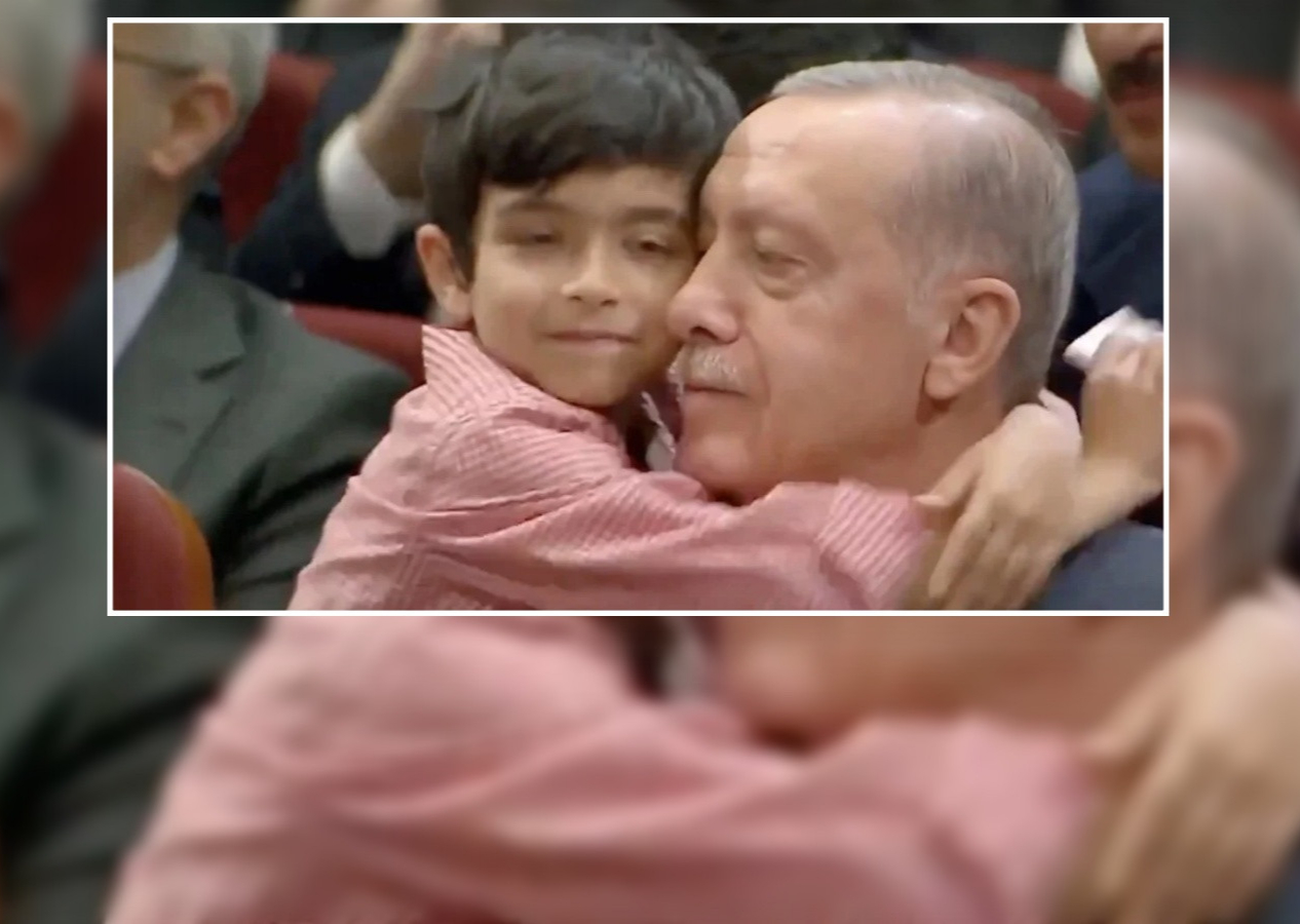 Yürekleri ısıtan anlar... Küçük çocuğun Cumhurbaşkanı Erdoğan sevgisi