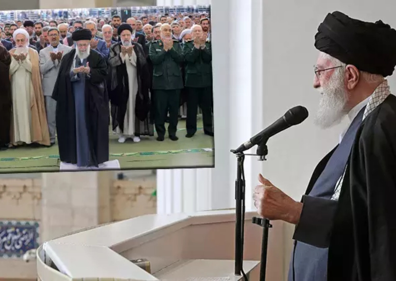 İran Dini Lideri Hamaney bayram hutbesinde son noktayı koydu! "Şeytani rejim hata yaptı, cezalandırılacak"