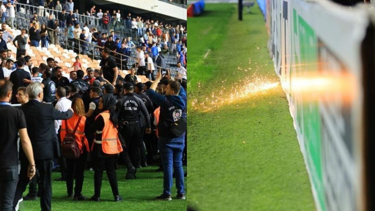 Adana Demirspor - Kayserispor maçı sonrası taraftar sahaya indi
