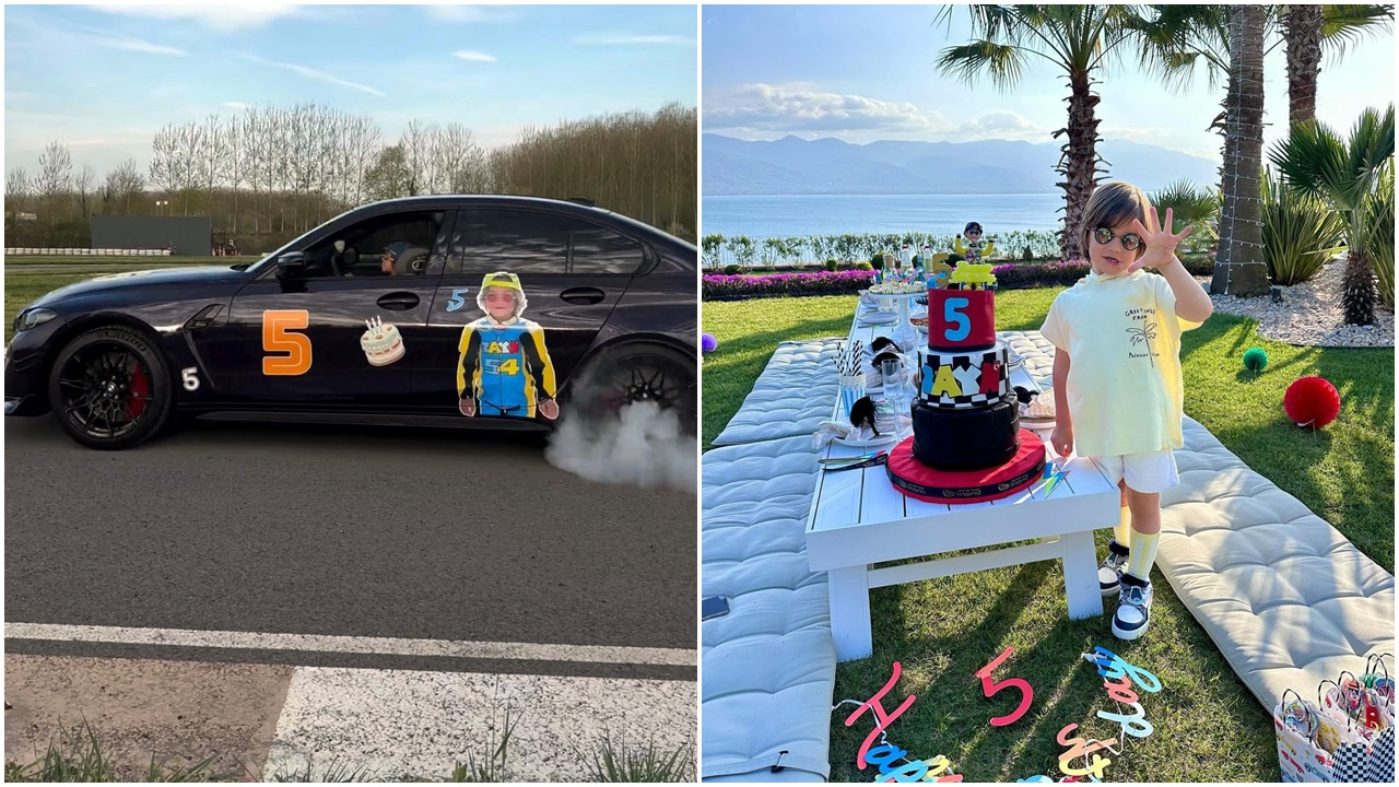 Kenan Sofuoğlu'nun minik oğlu Zayn, 5. yaşını milyonluk araçla kutladı
