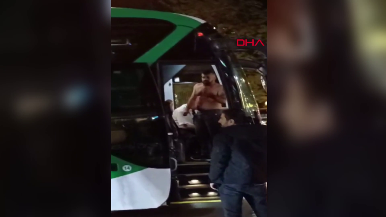 Tokat'ta maganda dehşeti!  Kırık şişe ile yolcu otobüsünü rehin aldı
