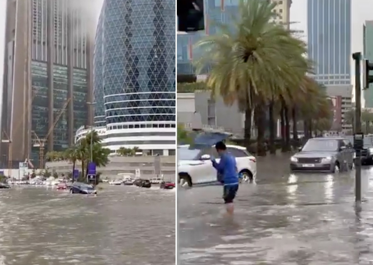 Dubai'de sel felaketi! Caddeler göle döndü... "Sokağa çıkmayın" çağrıları yapılıyor...