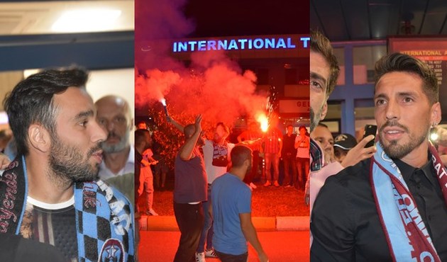 Sosa ve Volkan Şen'e havalimanında coşkulu karşılama...