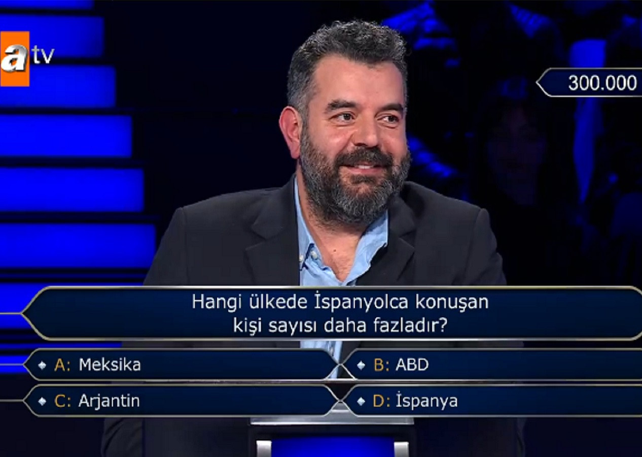 Kim Milyoner Olmak İster'de İspanyolca tercümanı olan yarışmacı İspanyolca sorusuna yanıt veremedi...