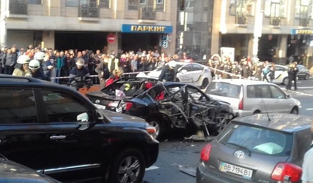 Kiev'de otomobil patladı: 1 ölü, 2 yaralı...