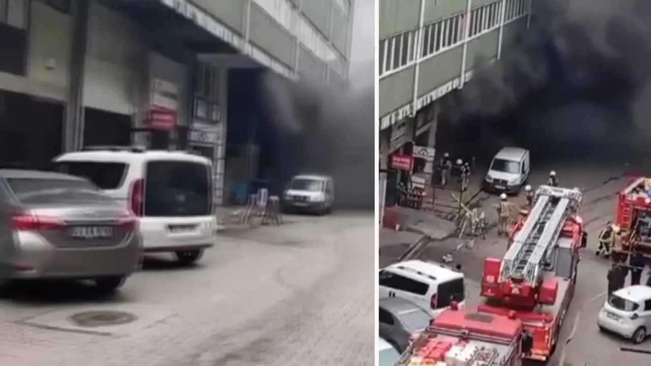İstanbul'da Dersan Koop Sanayi Sitesi'nde yangın! 1 kişi yaralandı