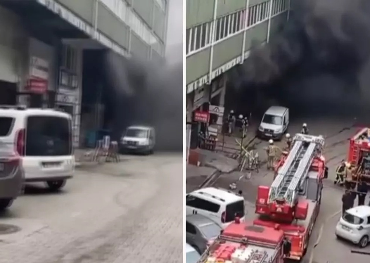 İstanbul'da Dersan Koop Sanayi Sitesi'nde yangın! 1 kişi yaralandı
