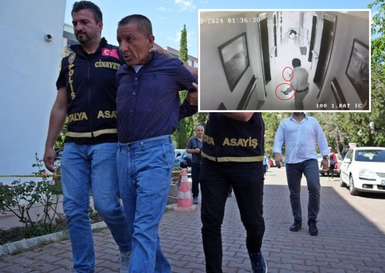 Antalya'da huzurevinde çifte cinayet! Saldırı görüntüleri ortaya çıktı... İki elinde bıçakla kaçtı..