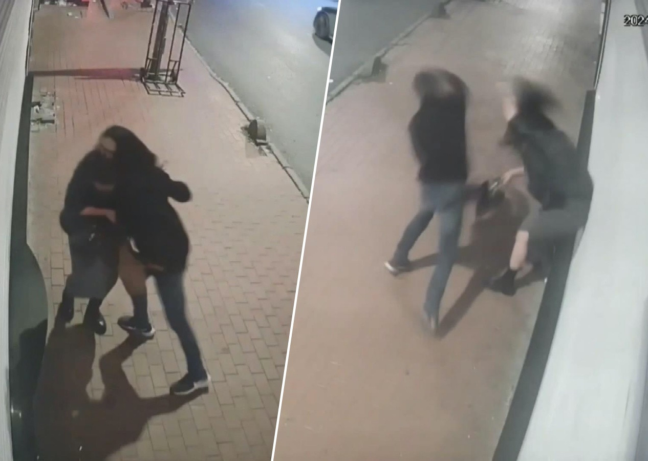 İstanbul'da sokak ortasında dehşet! Yolda yürüyen kadına kafa attı! O anlar kamerada...