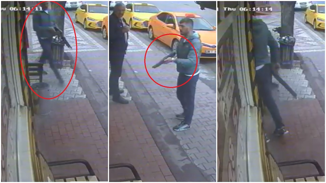 Taksi durağını bastı, tüfekle mermi yağdırdı!