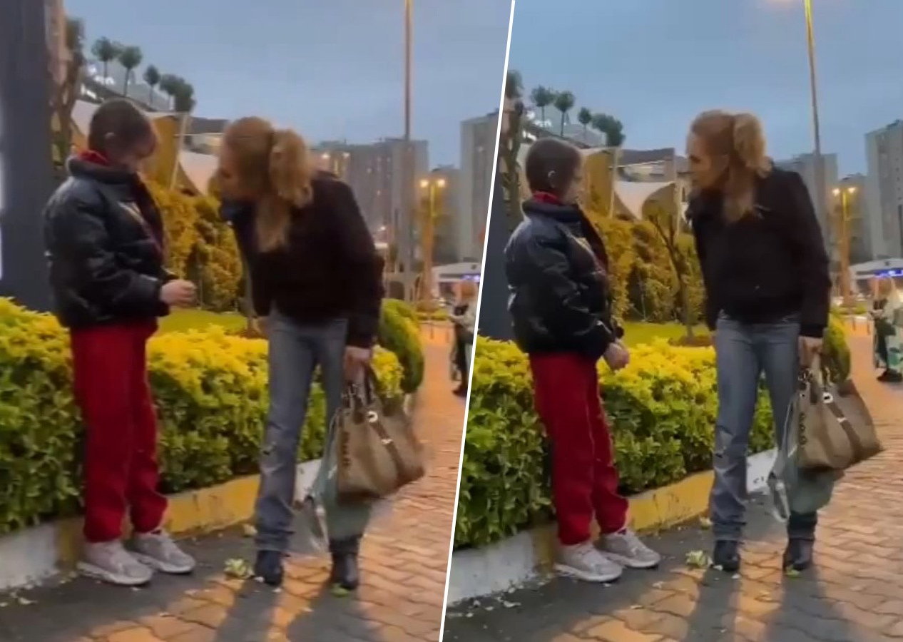 İstanbul'da kızına şiddet uygulayan anneye vatandaşlardan tepki! Annenin cevabı pes dedirtti...