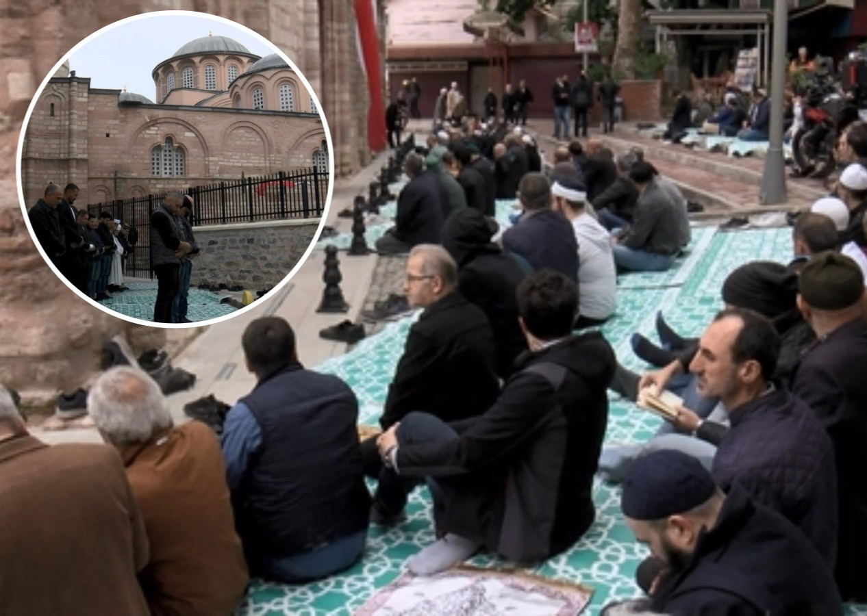 Kariye Camii'nde 79 yıl sonra ilk cuma namazı... Vatandaşlardan yoğun ilgi