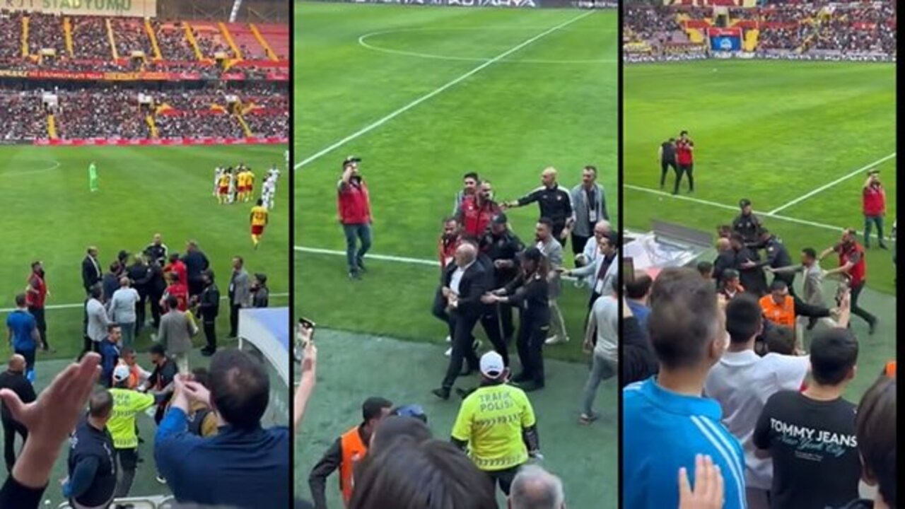 Halil Umut Meler kırmızıyı verdi, Kayserispor'un Başkanı Ali Çamlı sahaya girdi!