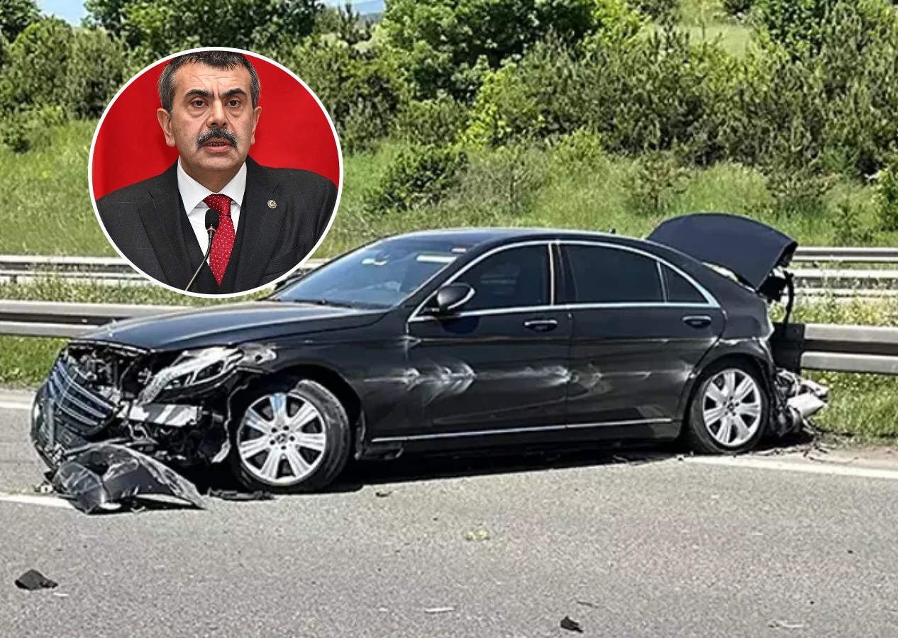 Milli Eğitim Bakanı Yusuf Tekin'in makam aracı TEM’de kaza yaptı