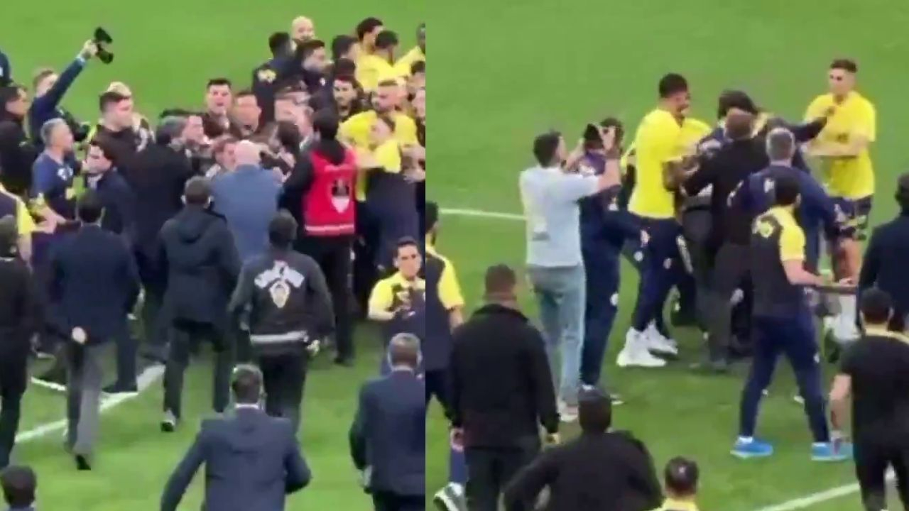Fenerbahçeli Mert Hakan Yandaş'ın Ali Çelikkıran'a yerde tekme attığı görüntüler ortaya çıktı!
