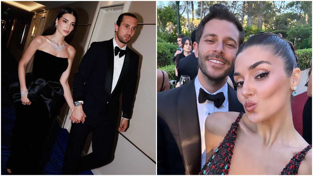 Cannes aşıkları! Melisa Aslı Pamuk ile Yusuf Yazıcı evlendikten sonra ilk kez görüntülendi
