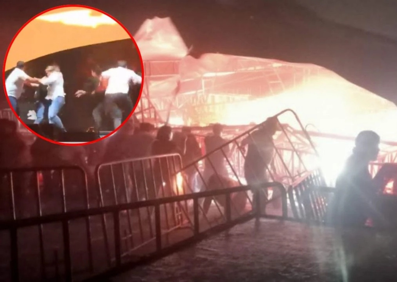 Meksika'da parti mitingi sırasında facia: Dev sahne çöktü! 9 ölü 63 yaralı var...