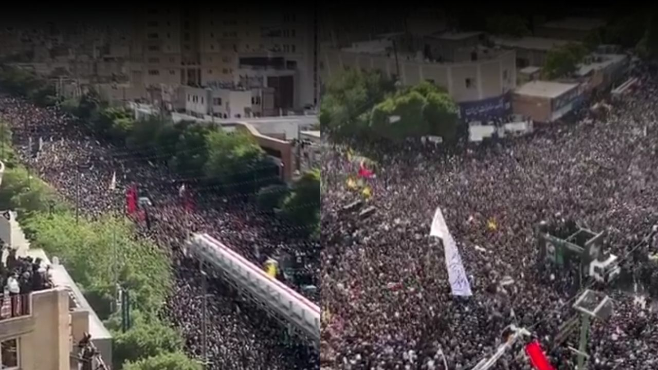 Reisi'yi son yolculuğuna uğurlamak için İranlılar Meşhed'e akın etti