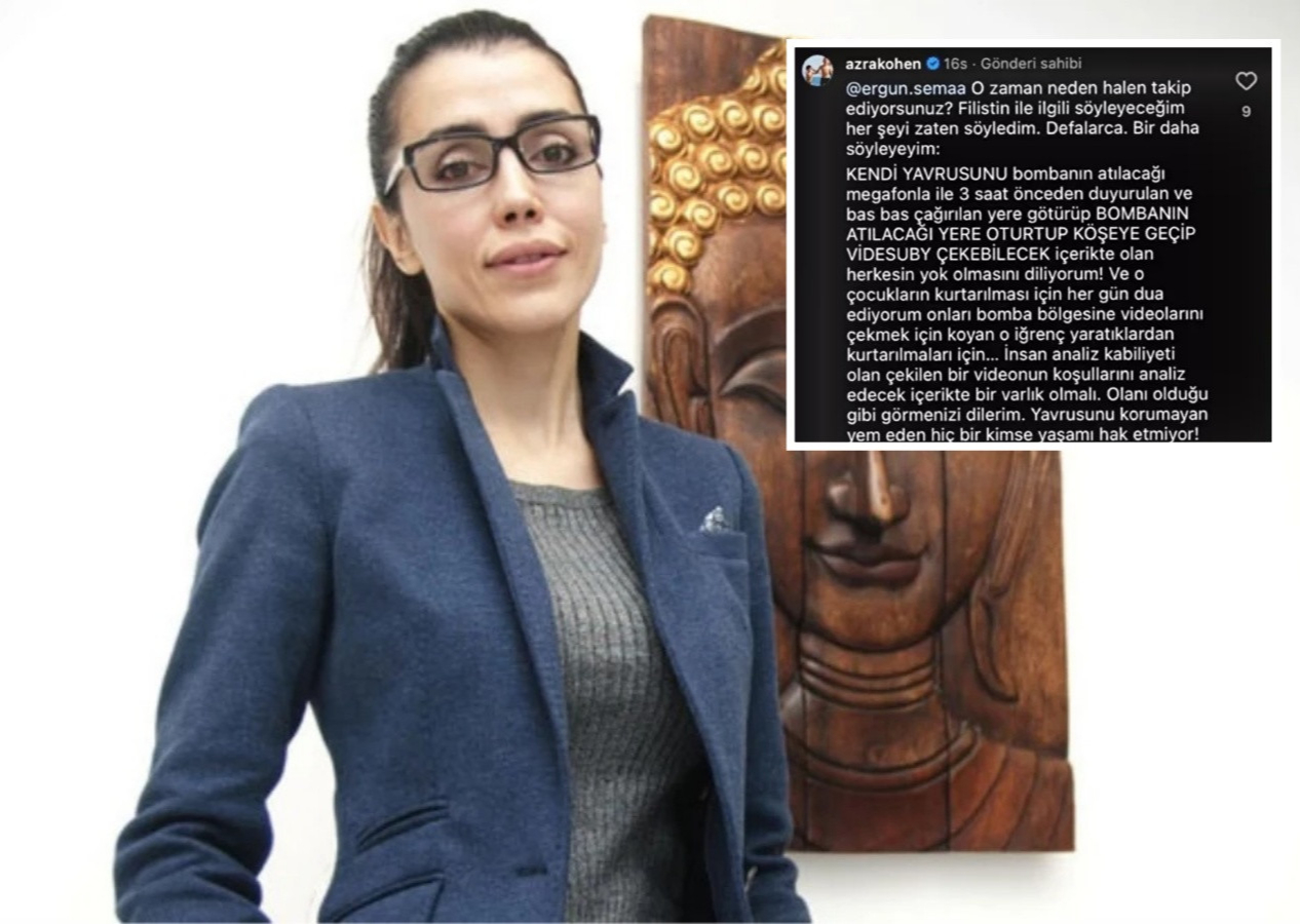 Yazar Azra Kohen'den skandal Filistin sözleri! "Filistinliler, çocuklarını bilerek bombaların atılacağı yerde oturtuyorlar"