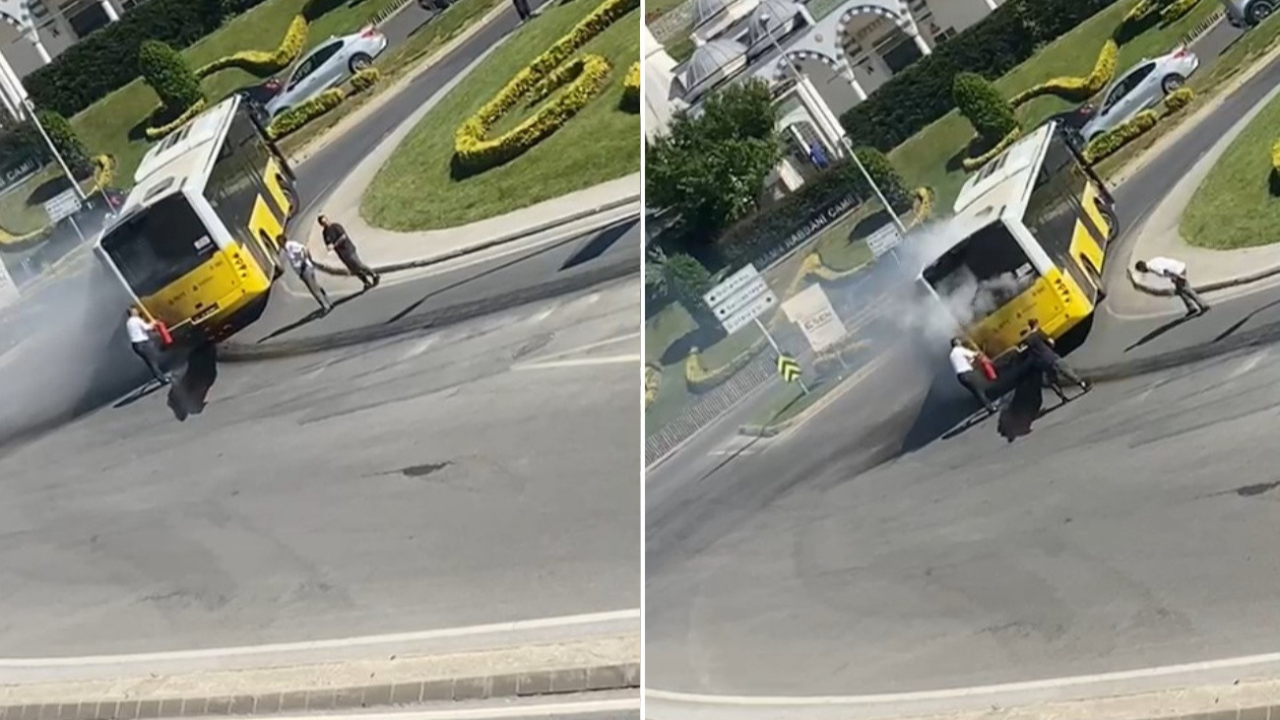İETT otobüsünden aniden dumanlar yükseldi! Maltepe'de korku dolu anlar...