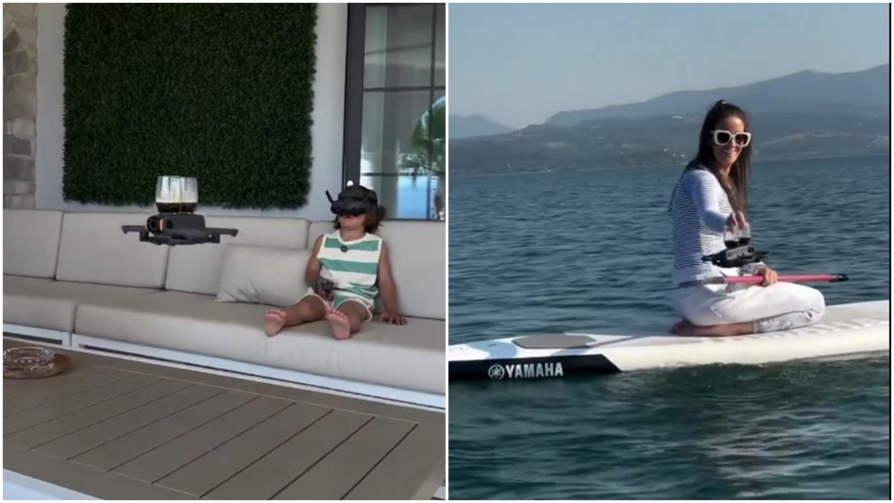 Zayn Sofuoğlu, VR gözlükle drone kullanıp gölün ortasındaki anne ve babasına kahve servis etti!