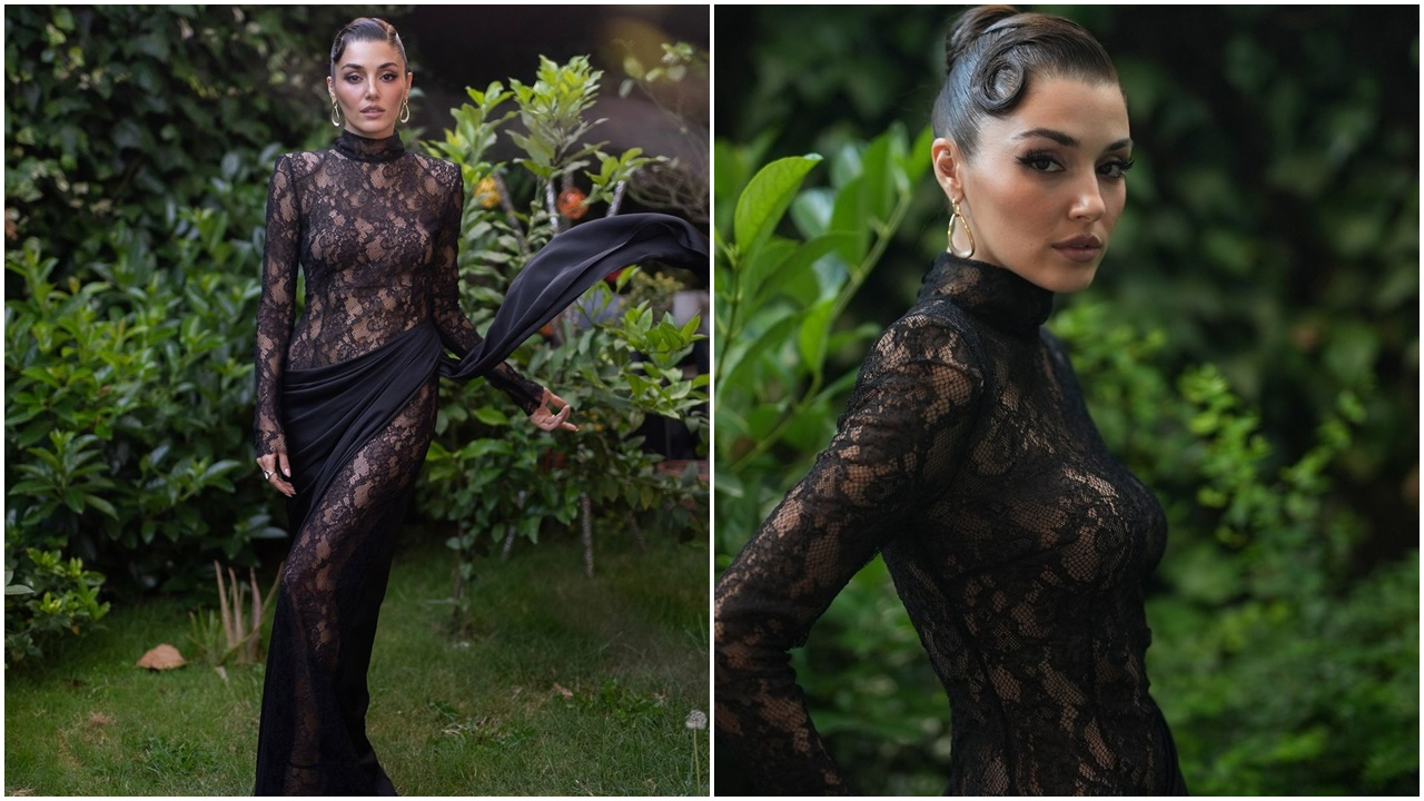 Hande Erçel'in Elle Style Awards ödül törenindeki zor anları! Elbisesinin azizliğine uğradı