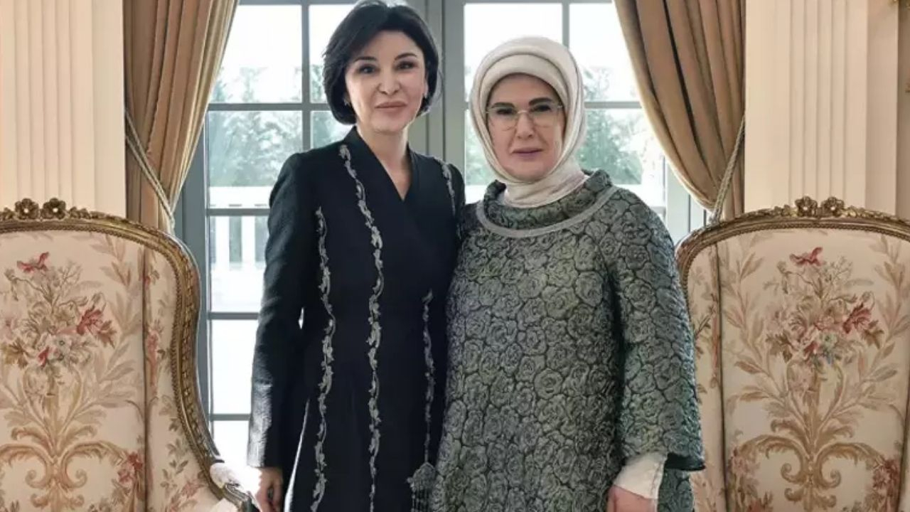 Emine Erdoğan Mirziyoyev'in eşi ile bir araya geldi