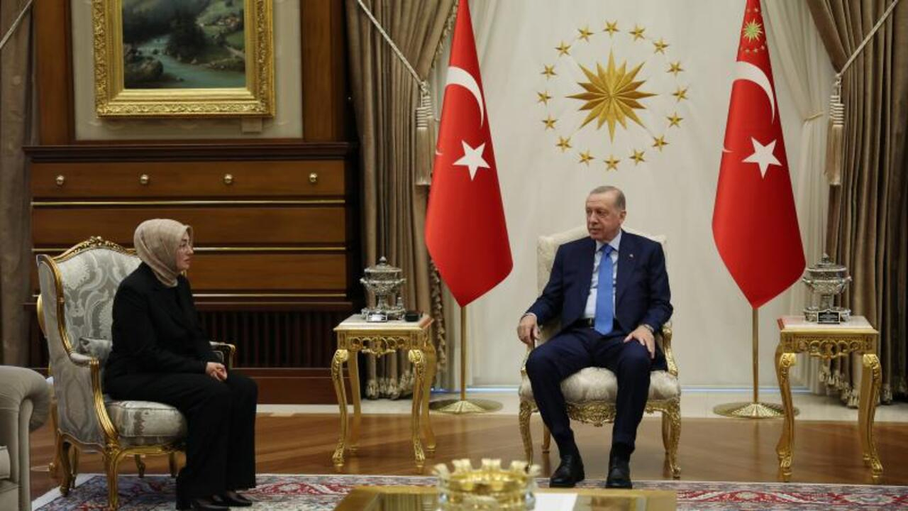 Cumhurbaşkanı Recep Tayyip Erdoğan, merhum Sinan Ateş'in eşi Ayşe Ateş'i kabul etti!