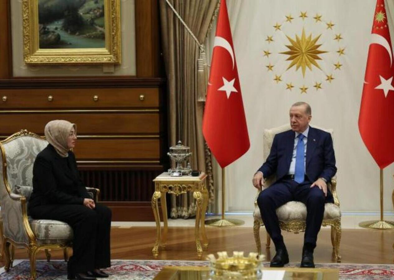 Cumhurbaşkanı Recep Tayyip Erdoğan, merhum Sinan Ateş'in eşi Ayşe Ateş'i kabul etti!