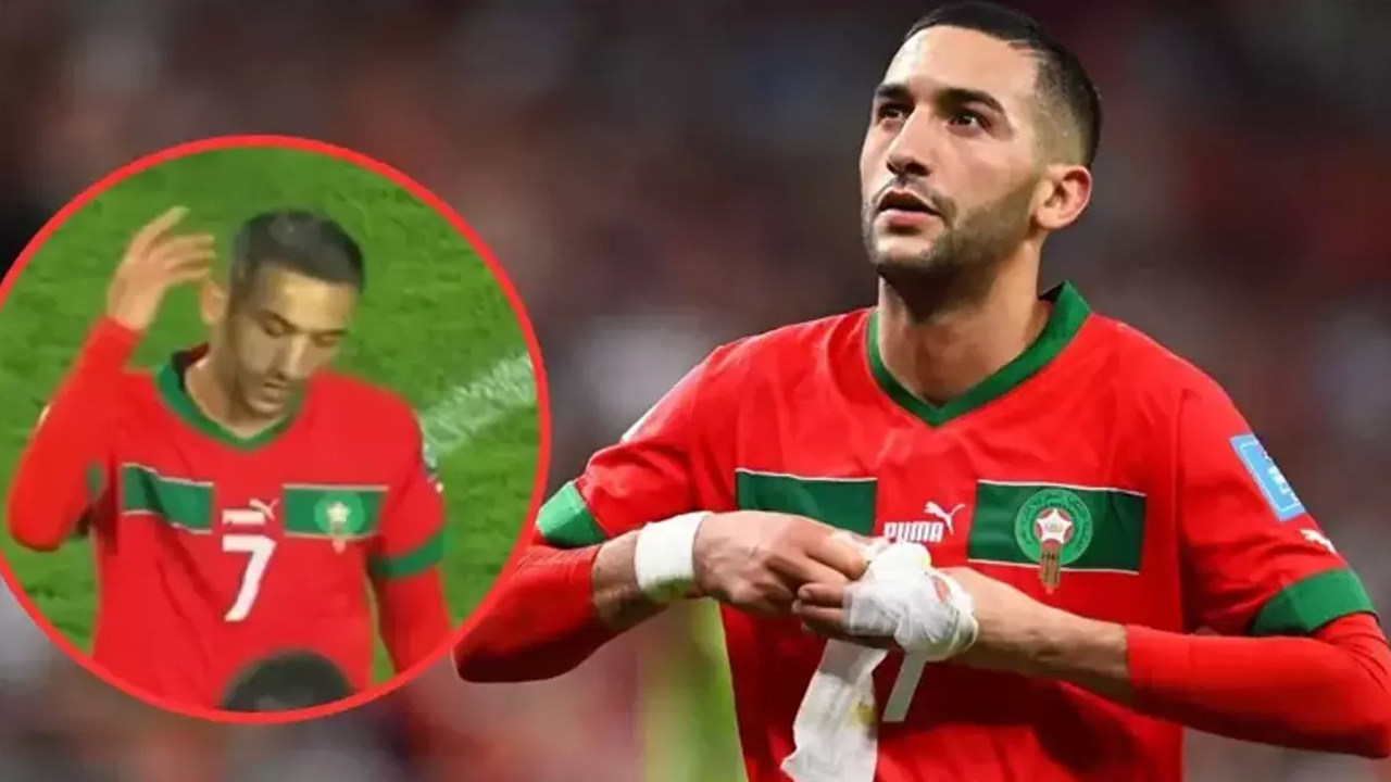 Galatasaraylı Hakim Ziyech oyundan alınma kararına çıldırdı! İsyan etti, kramponlarını fırlattı
