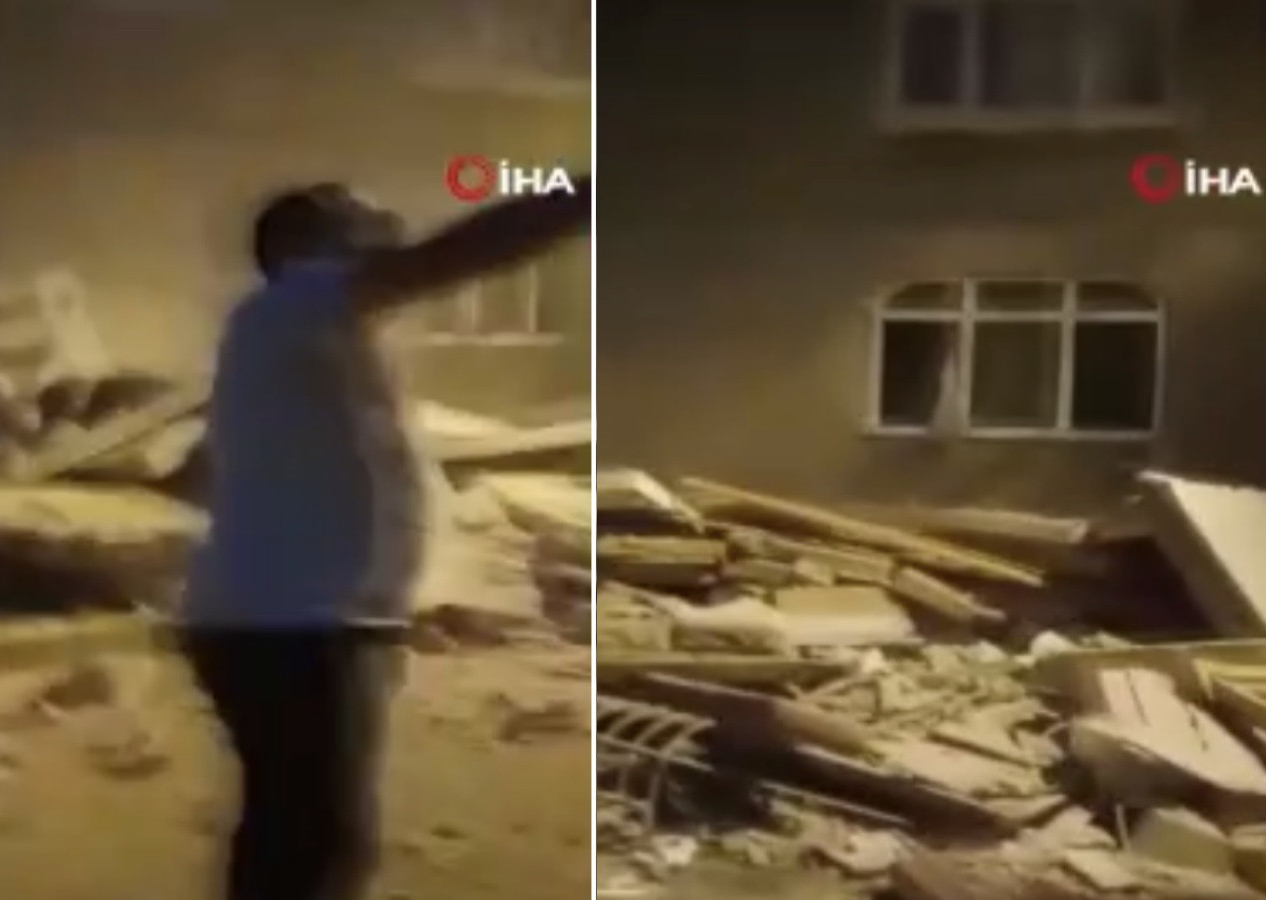 İstanbul'da 7 katlı bina 3 dakikada çöktü! Binadan kurtulan vatandaşların paniği kamerada