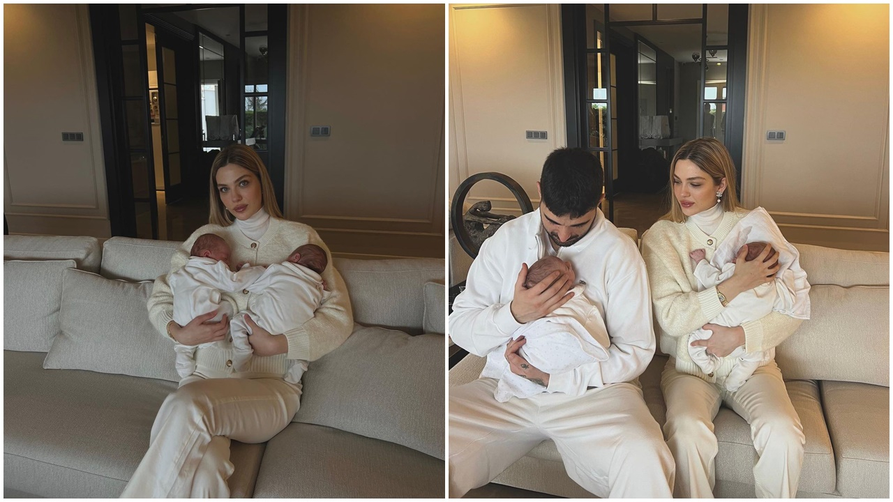 İdo Tatlıses ve Yasemin Şefkatli, ikiz bebeklerinin yüzlerini ilk kez gösterdi! Yasemin Şefkatli, bebeklerine 'çirkin' diyen takipçisini ifşa etti
