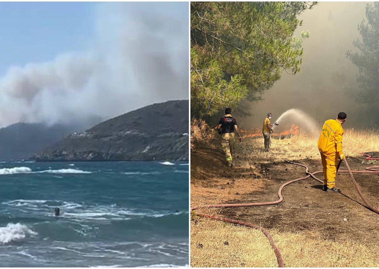 Bursa ve Muğla'da orman yangını! Ekipler ve gazeteciler alevlerin içinde kaldı