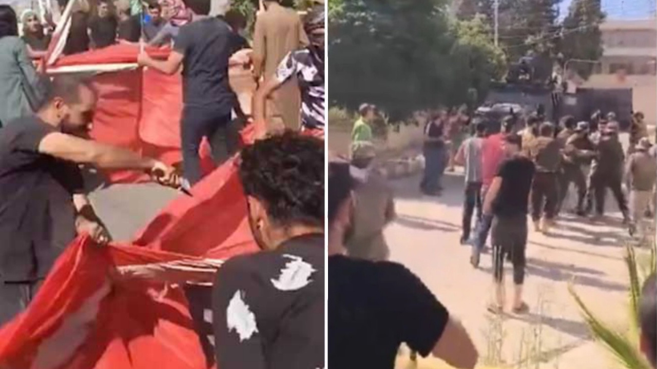 Suriye'de Türk bayrağına saldırı... Suriye devriminin sembol isminden provokasyon uyarısı!