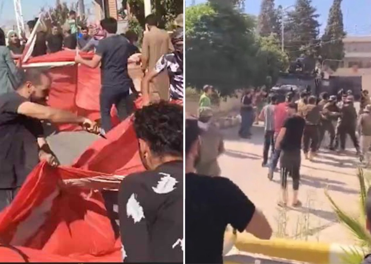 Suriye'de Türk bayrağına saldırı... Suriye devriminin sembol isminden provokasyon uyarısı!