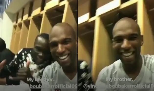 Aboubakar, Beşiktaş soyunma odasında/Video...