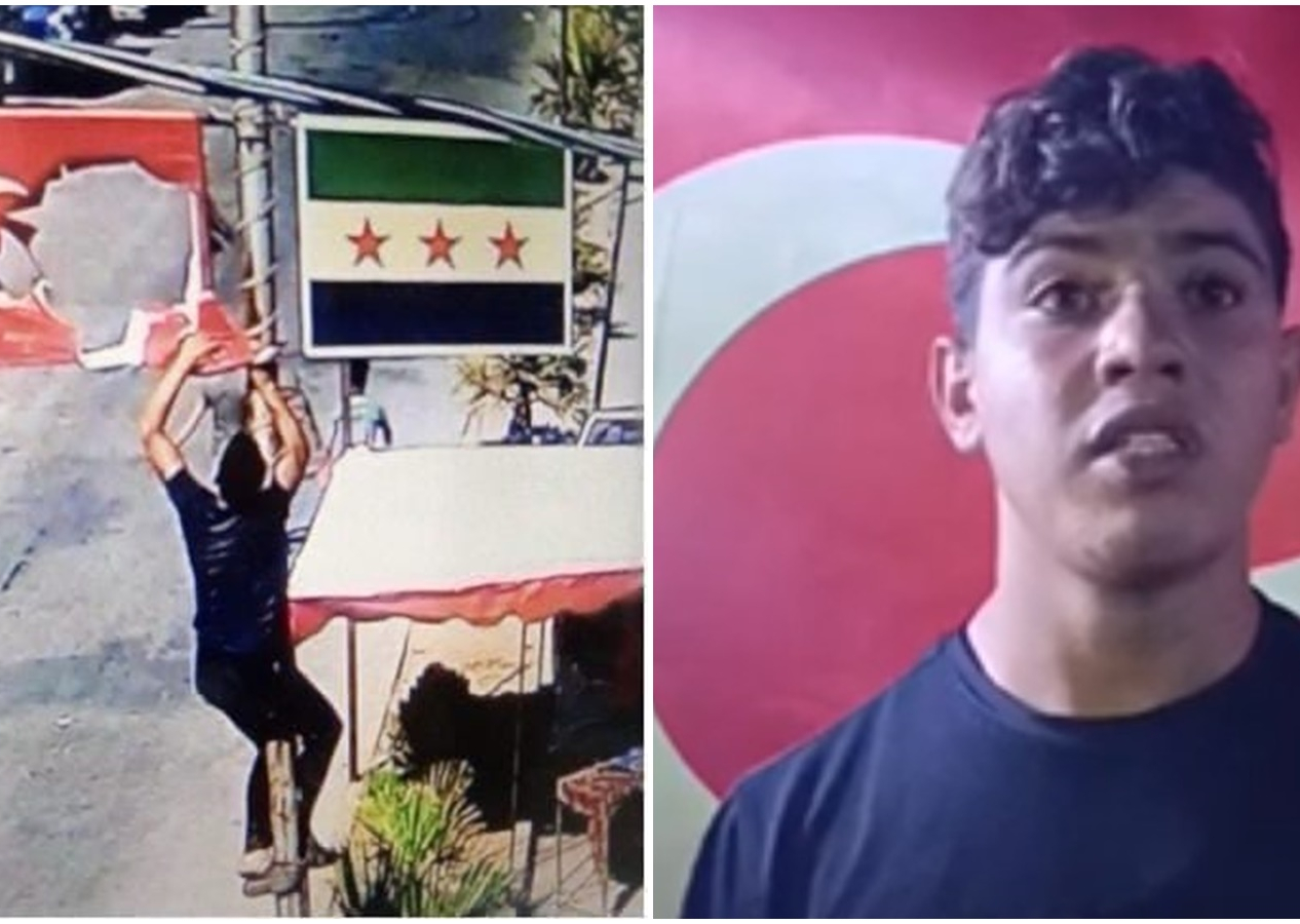Türk bayrağına saldıran provokatör yakalandı! ''Milli İstihbarat Teşkilatı, yarına bırakır ama Türk bayrağına el sürenlerin asla yanına bırakmaz''