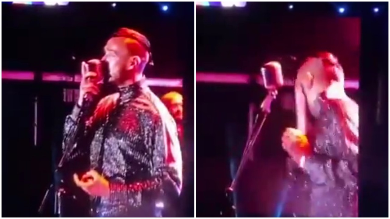 Görüntüler 'pes' dedirtti! Konserde ünlü şarkıcının yüzüne şişe fırlattılar