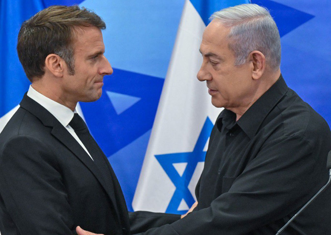 Macron ile Netanyahu arasında gergin görüşme! 'Kabul edilemez'