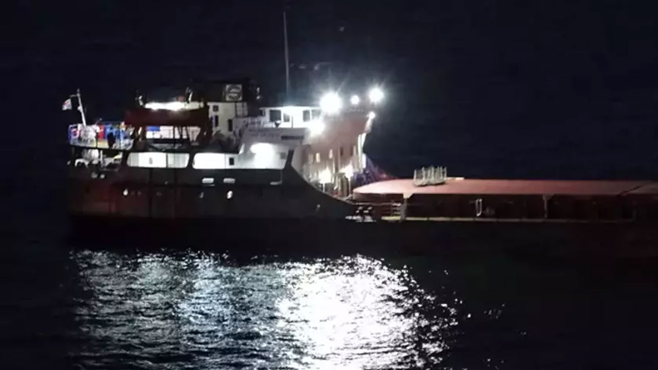 Yer: Bursa! Mürettebat ihbar etti kaptan uyudu, gemi karaya oturdu