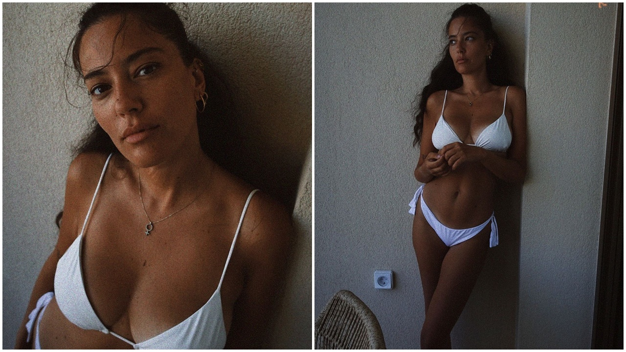 Beyaz bikinisiyle kamera karşısına geçti! Pelin Akil'i görenler mest oldu