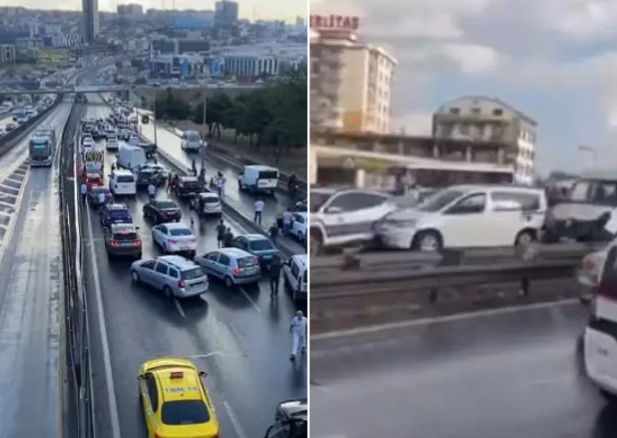 E-5'te 15 araç zincirleme kazaya karıştı! Trafik durdu, çok sayıda yaralı var...