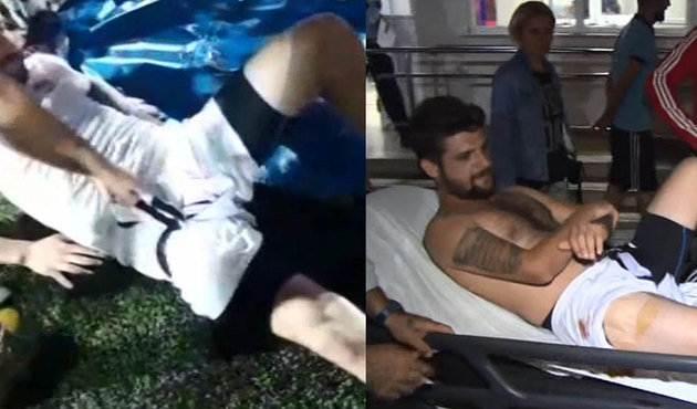 Antrenmanda şok! Sahanın ortasında 'kör kurşunla' vuruldu...