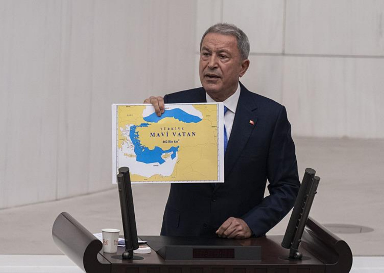 Mavi Vatan’a 'masal' diyenlere Hulusi Akar'dan tokat gibi cevap: Mavi Vatan'ı parçalamak isteyenlerin akıbeti malum!