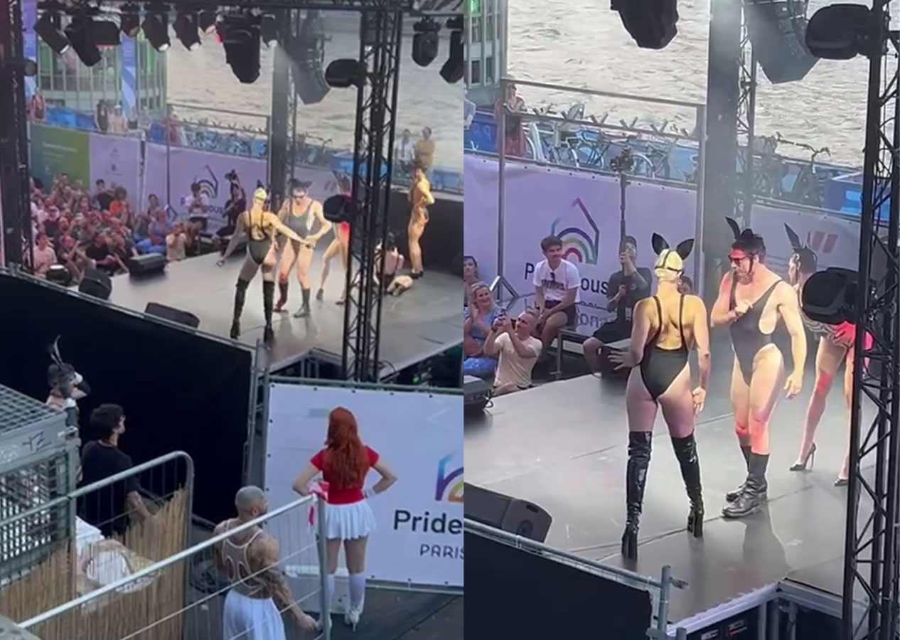 Olimpiyat değil eşcinsel tanıtımı! Fransa'da rezaletler bitmiyor! Sen Nehri'nde skandal görüntüler!