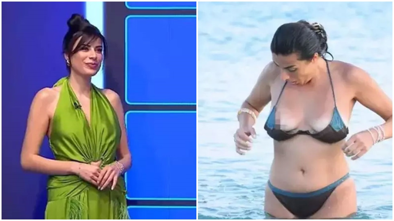 Çarkıfelek hostesi Duygu Çakmak, bikinisinin azizliğine uğradı! Göğsü açılınca büyük panik yaşadı